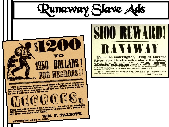 Runaway Slave Ads 