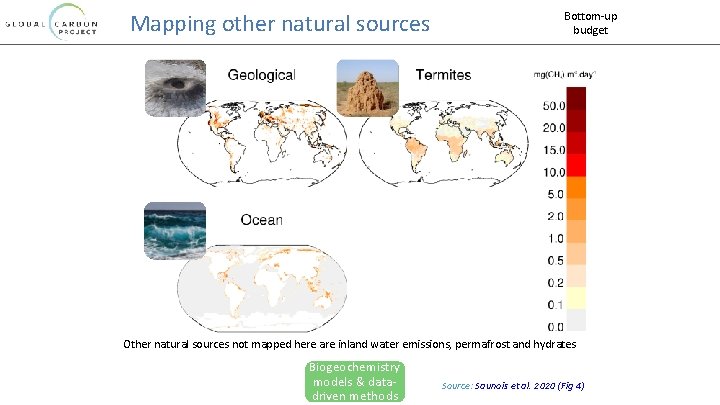 Mapping other natural sources Bottom-up budget Other natural sources not mapped here are inland