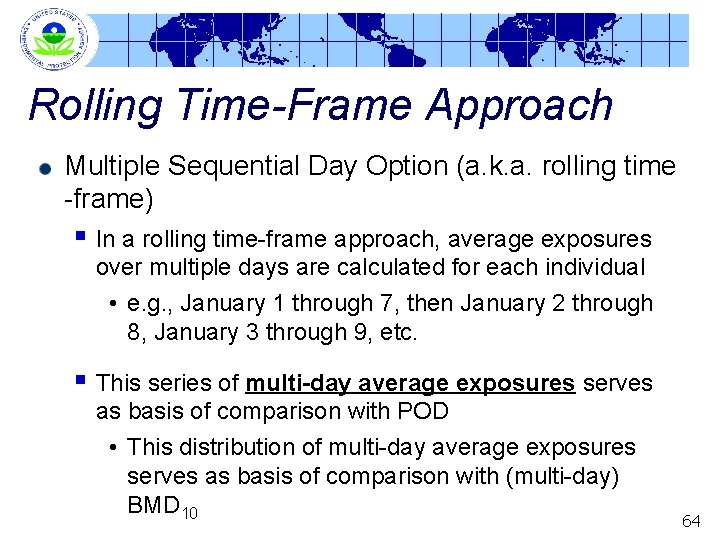 Rolling Time-Frame Approach Multiple Sequential Day Option (a. k. a. rolling time -frame) §