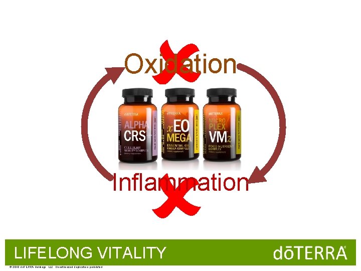  Oxidation Inflammation LIFELONG VITALITY © 2010 dōTERRA Holdings, LLC, Unauthorized duplication prohibited 