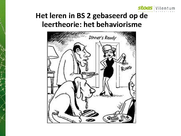 Het leren in BS 2 gebaseerd op de leertheorie: het behaviorisme 