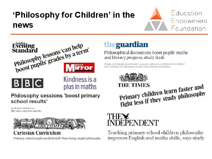 ‘Philosophy for Children’ in the news 