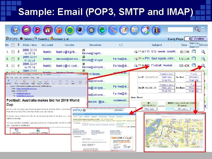 Sample: Email (POP 3, SMTP and IMAP) 