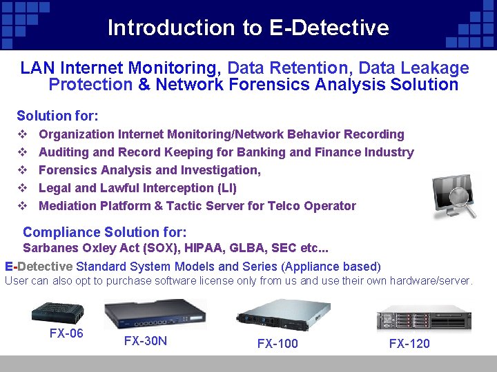 Introduction to E-Detective LAN Internet Monitoring, Data Retention, Data Leakage Protection & Network Forensics