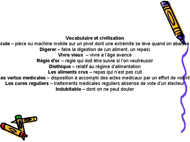 Vocabulaire et civilisation scule – pièce ou machine mobile sur un pivot dont une