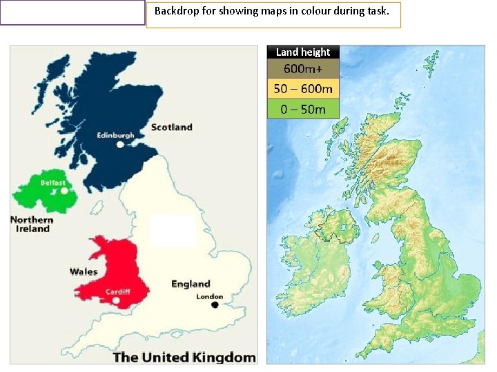 Independent Task Backdrop for showing maps in colour during task. Independent Task Backdrop for showing maps in colour during task.