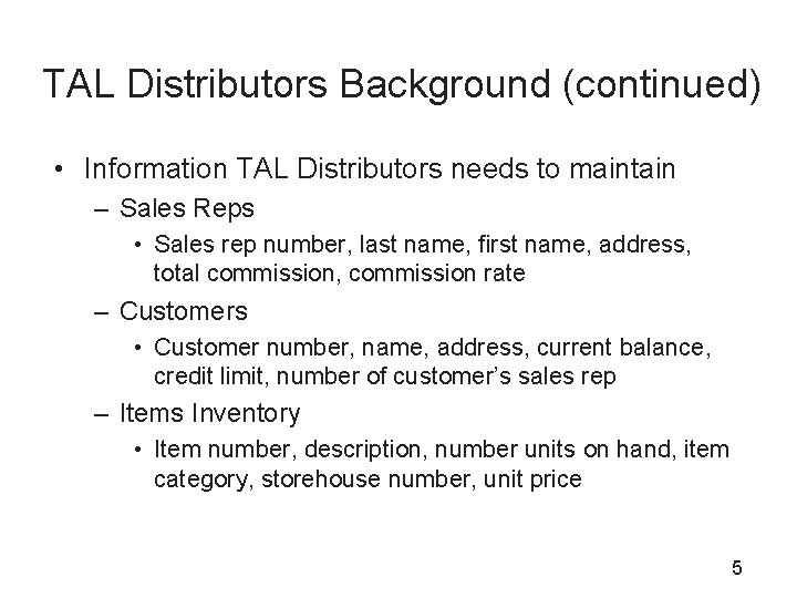 Tal Distributors Concepts of Database Management Eighth Edition Chapter 1