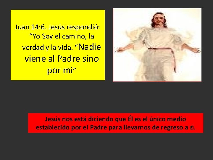 Juan 14: 6. Jesús respondió: “Yo Soy el camino, la verdad y la vida. Juan 14: 6. Jesús respondió: “Yo Soy el camino, la verdad y la vida.