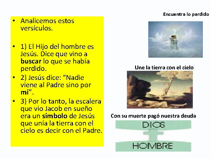  • Analicemos estos versículos. • 1) El Hijo del hombre es Jesús. Dice