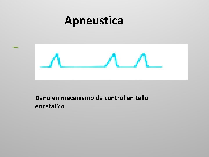 Apneustica Dano en mecanismo de control en tallo encefalico 