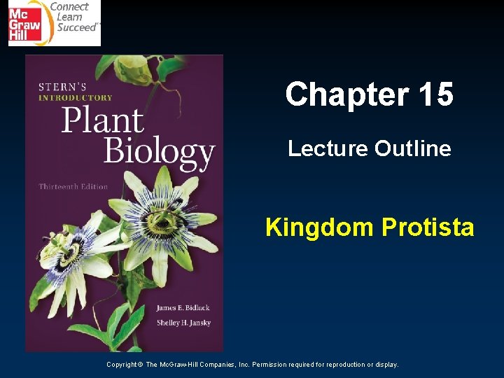 Chapter 15 Lecture Outline Kingdom Protista Copyright © The Mc. Graw-Hill Companies, Inc. Permission