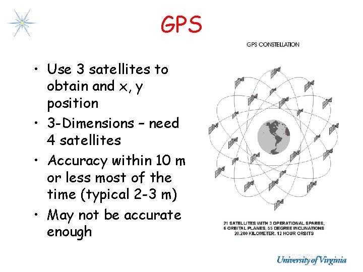GPS • Use 3 satellites to obtain and x, y position • 3 -Dimensions GPS • Use 3 satellites to obtain and x, y position • 3 -Dimensions