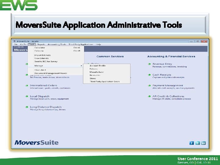 Movers. Suite Application Administrative Tools 