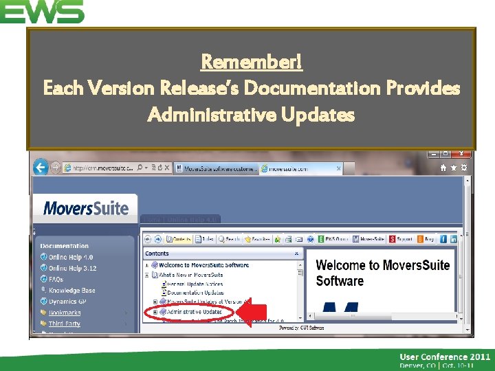 Remember! Each Version Release’s Documentation Provides Administrative Updates 