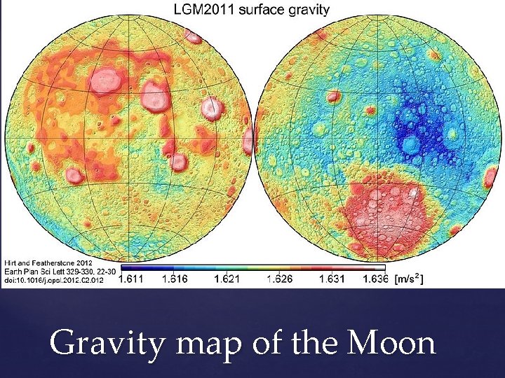 Gravity map of the Moon 