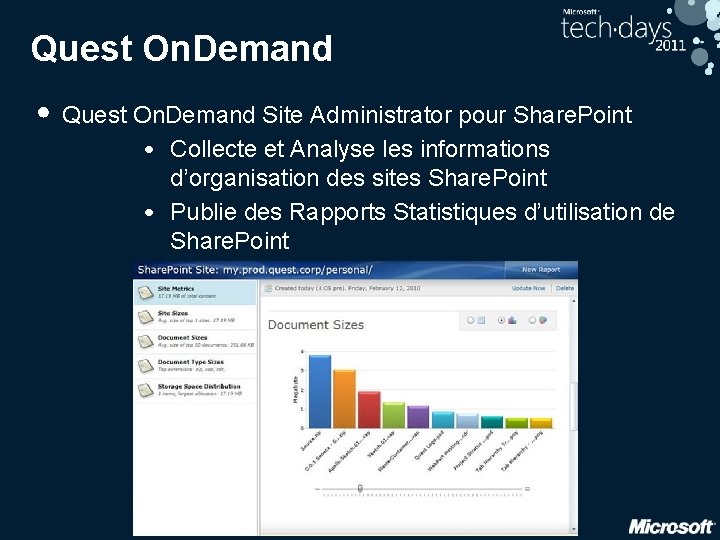 Quest On. Demand • Quest On. Demand Site Administrator pour Share. Point • Collecte