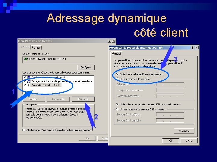Adressage dynamique côté client 3 1 2 
