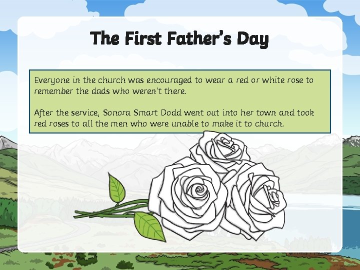 The First Father’s Day Everyone in the church was encouraged to wear a red