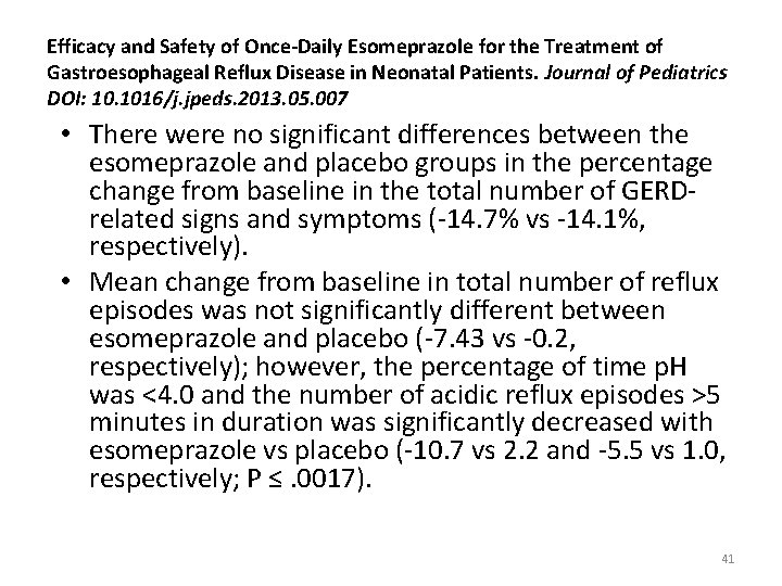 Efficacy and Safety of Once-Daily Esomeprazole for the Treatment of Gastroesophageal Reflux Disease in