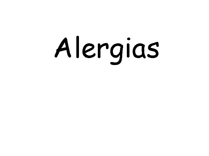 Alergias 