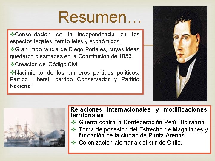 Resumen… v. Consolidación de la independencia en los aspectos legales, territoriales y económicos. v. Resumen… v. Consolidación de la independencia en los aspectos legales, territoriales y económicos. v.