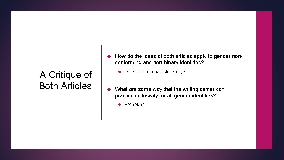 A Critique of Both Articles How do the ideas of both articles apply A Critique of Both Articles How do the ideas of both articles apply