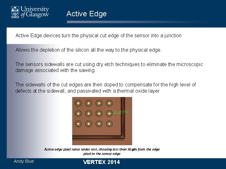 Edge String Sensor Colour Edgeless Slim Edge Detectors Andrew Blue on behalf
