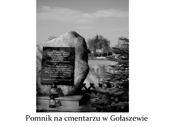 Pomnik na cmentarzu w Gołaszewie 