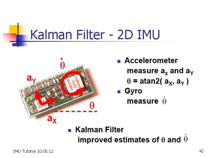 Kalman Filter - 2 D IMU Tutorial 10. 05. 12 42 