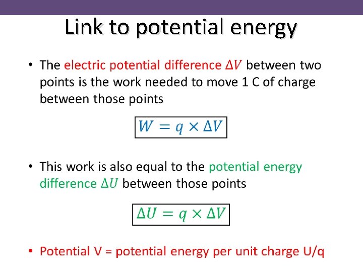 Link to potential energy 