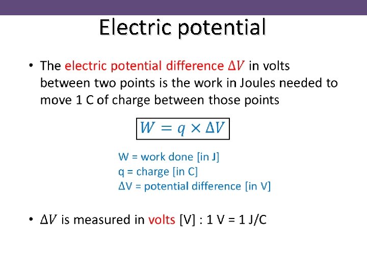 Electric potential 