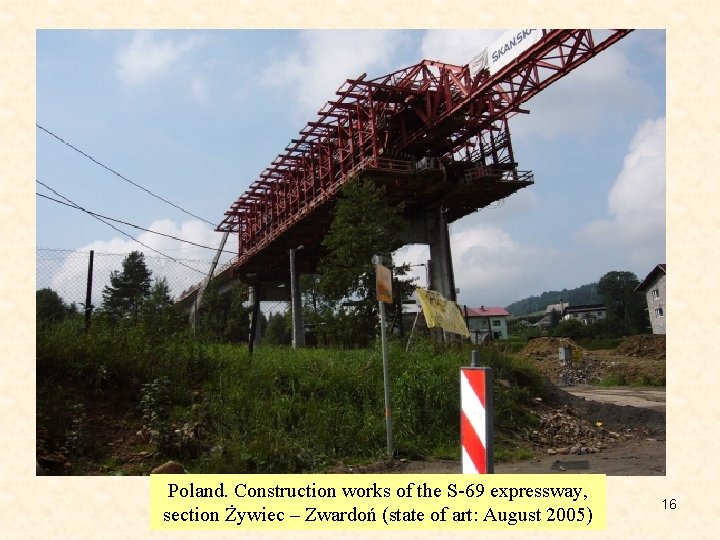 Poland. Construction works of the S-69 expressway, section Żywiec – Zwardoń (state of art: