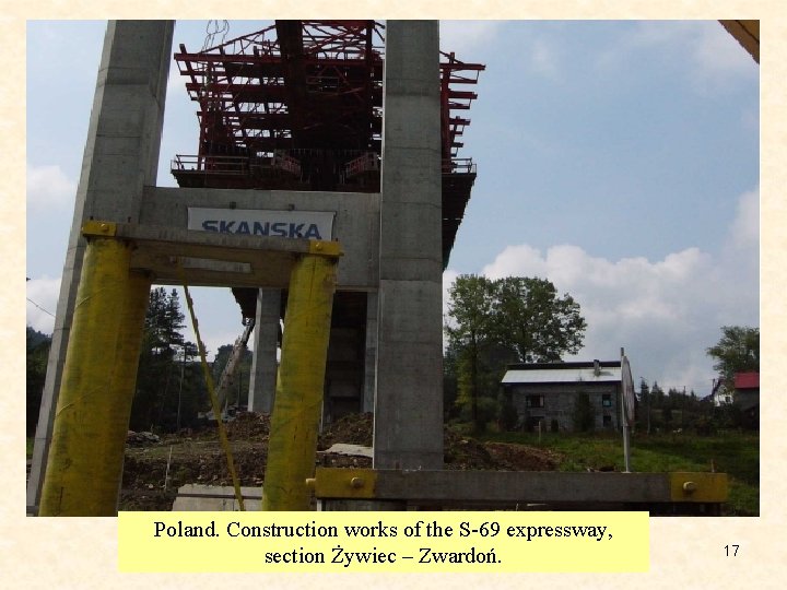 Poland. Construction works of the S-69 expressway, section Żywiec – Zwardoń. 17 