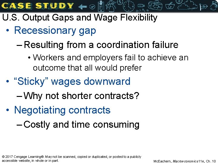 U. S. Output Gaps and Wage Flexibility • Recessionary gap – Resulting from a U. S. Output Gaps and Wage Flexibility • Recessionary gap – Resulting from a