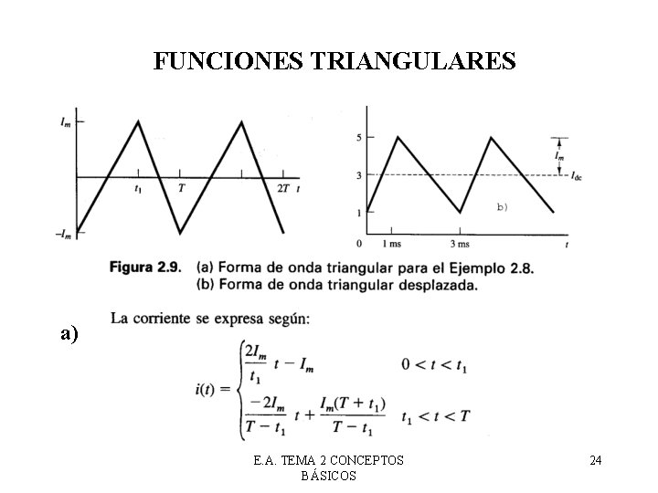 FUNCIONES TRIANGULARES a) E. A. TEMA 2 CONCEPTOS BÁSICOS 24 