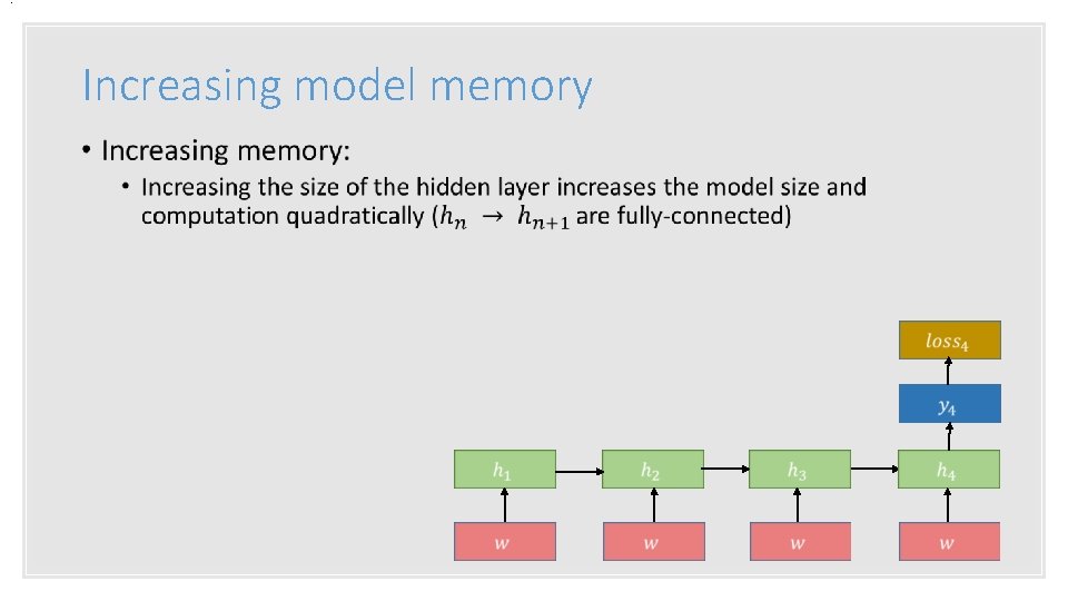 . Increasing model memory • 