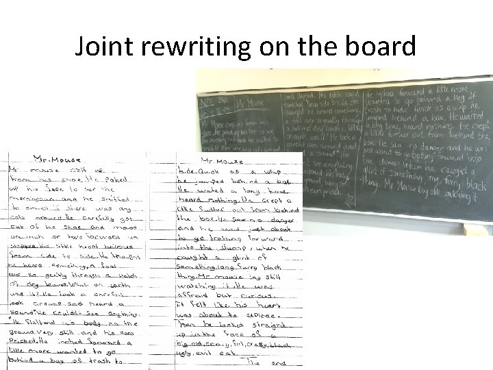 Joint rewriting on the board 