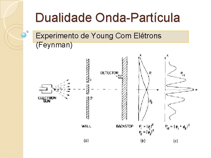 Dualidade Onda-Partícula Experimento de Young Com Elétrons (Feynman) 