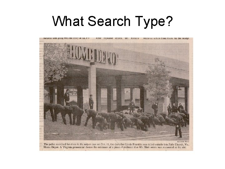 What Search Type? 