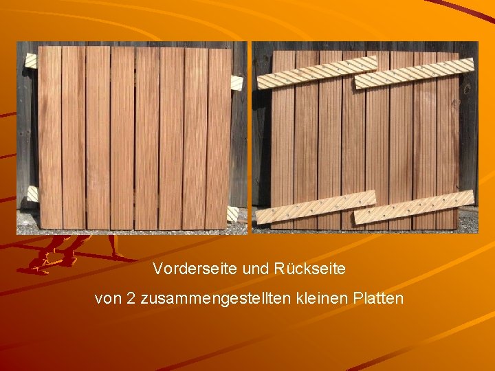 Vorderseite und Rückseite von 2 zusammengestellten kleinen Platten 