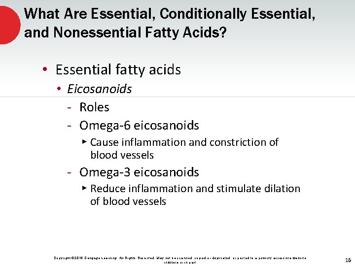 What Are Essential, Conditionally Essential, and Nonessential Fatty Acids? • Essential fatty acids •