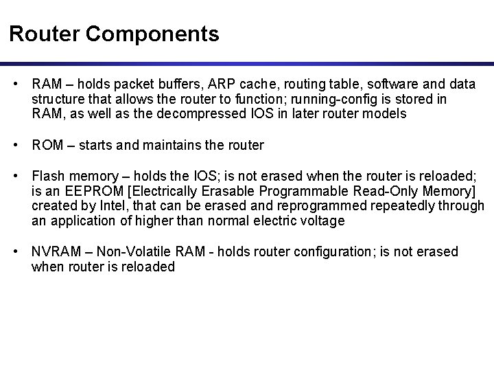 A Router Ram Configuring Cisco Routers Relates to Lab 3 1