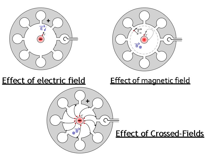 Effect of electric field Effect of magnetic field Effect of Crossed-Fields 