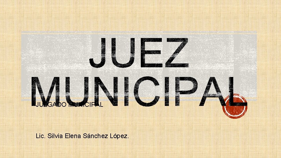 JUZGADO MUNICIPAL Lic. Silvia Elena Sánchez López. 