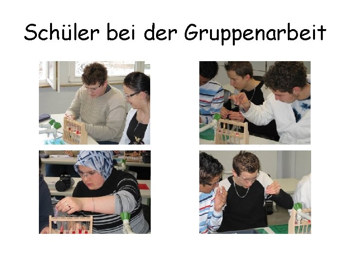 Schüler bei der Gruppenarbeit 