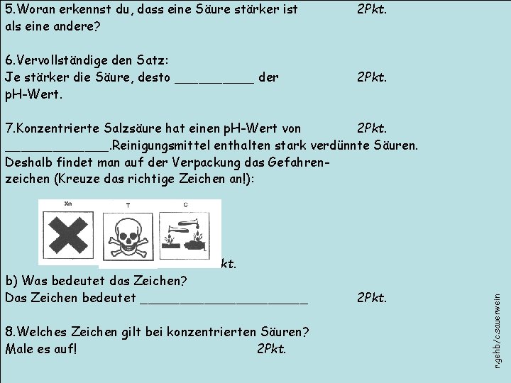 Unterrichtseinheit Suren Im Alltag Vorkommen Anwendungen Und Reaktionen