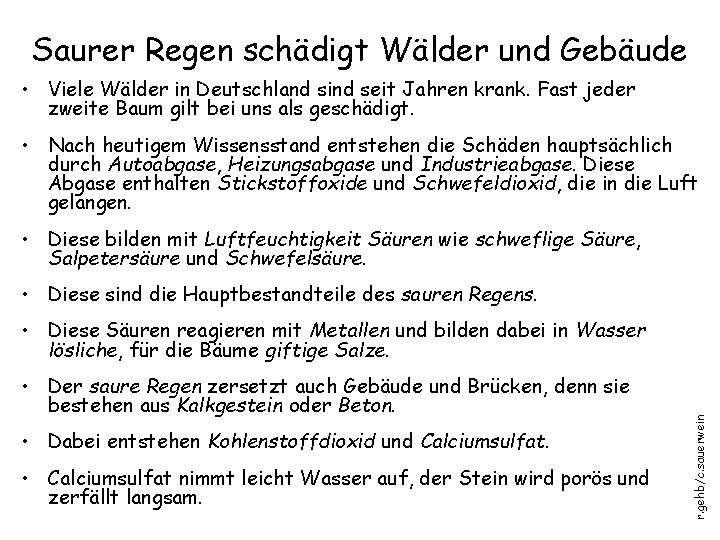 Saurer Regen schädigt Wälder und Gebäude • Viele Wälder in Deutschland sind seit Jahren Saurer Regen schädigt Wälder und Gebäude • Viele Wälder in Deutschland sind seit Jahren