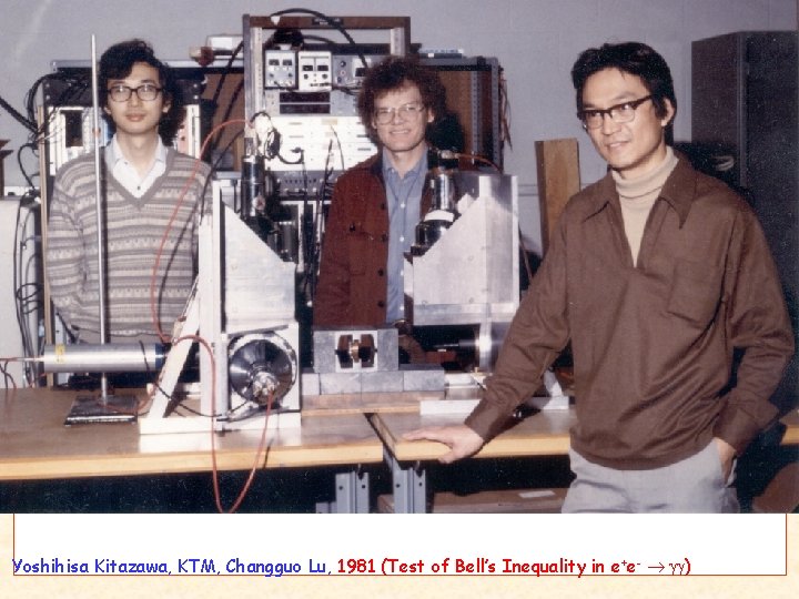 Yoshihisa Kitazawa, KTM, Changguo Lu, 1981 (Test of Bell’s Inequality in e+e- ) 