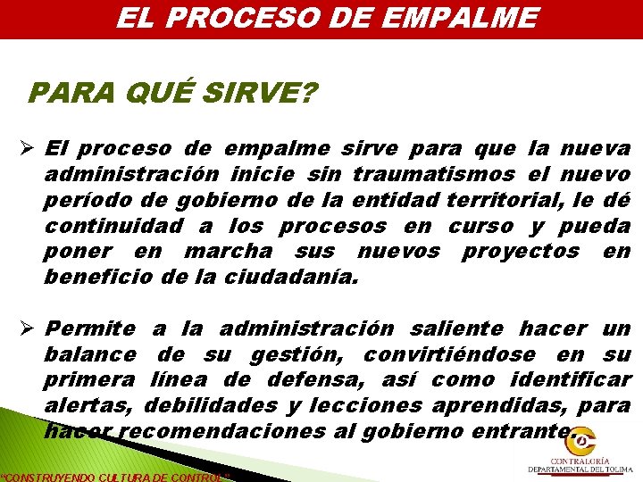 EL PROCESO DE EMPALME PARA QUÉ SIRVE? Ø El proceso de empalme sirve para