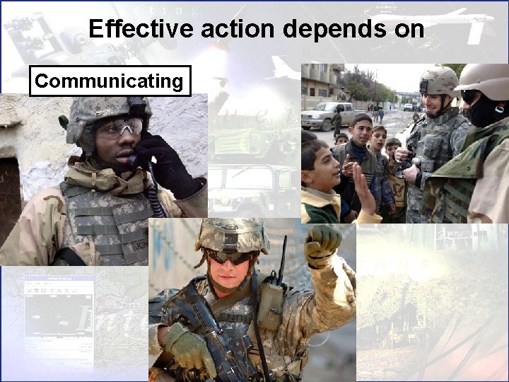 Effective action depends on Communicating Effective action depends on Communicating